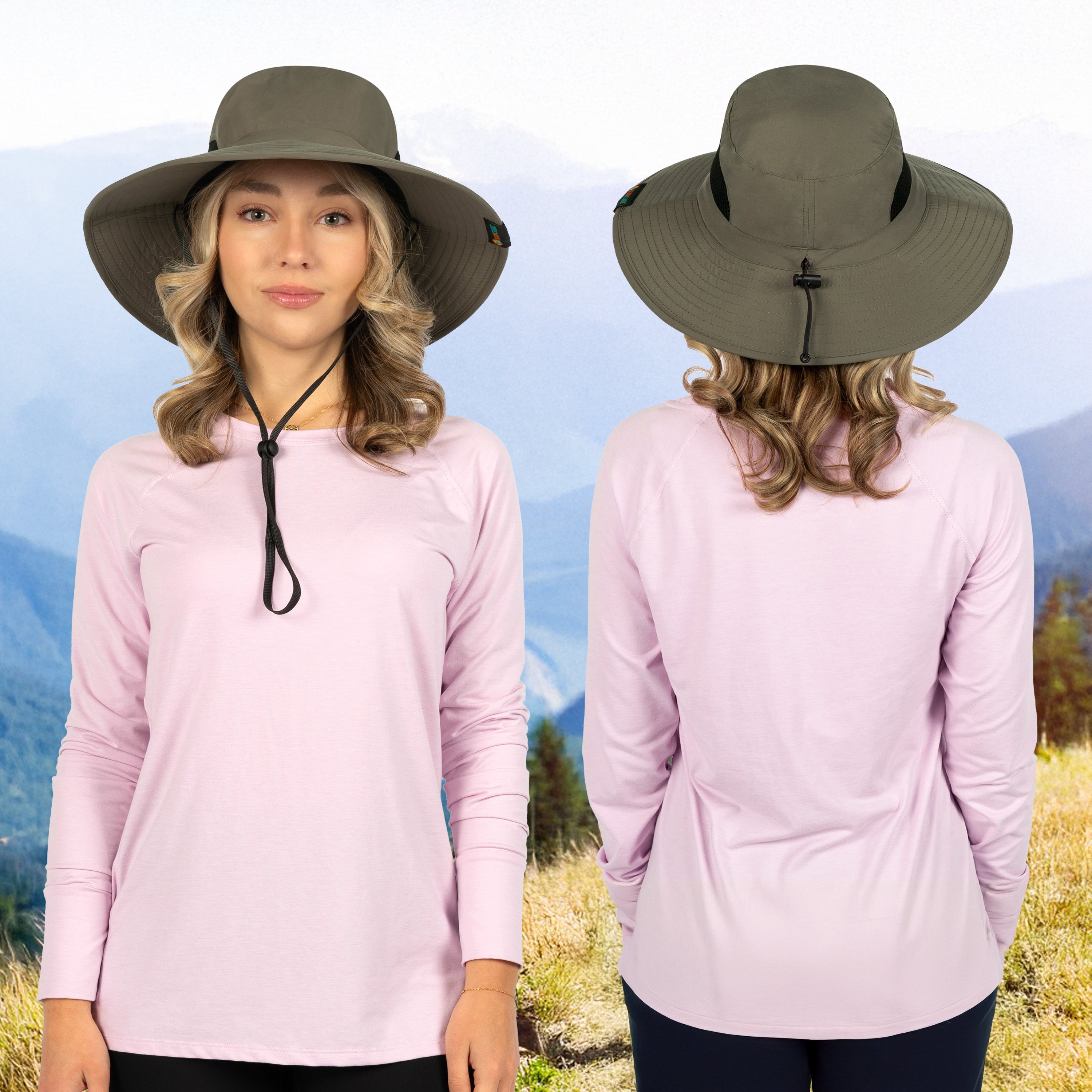 Unisex Wide Brim Sun Hat with Side Vent