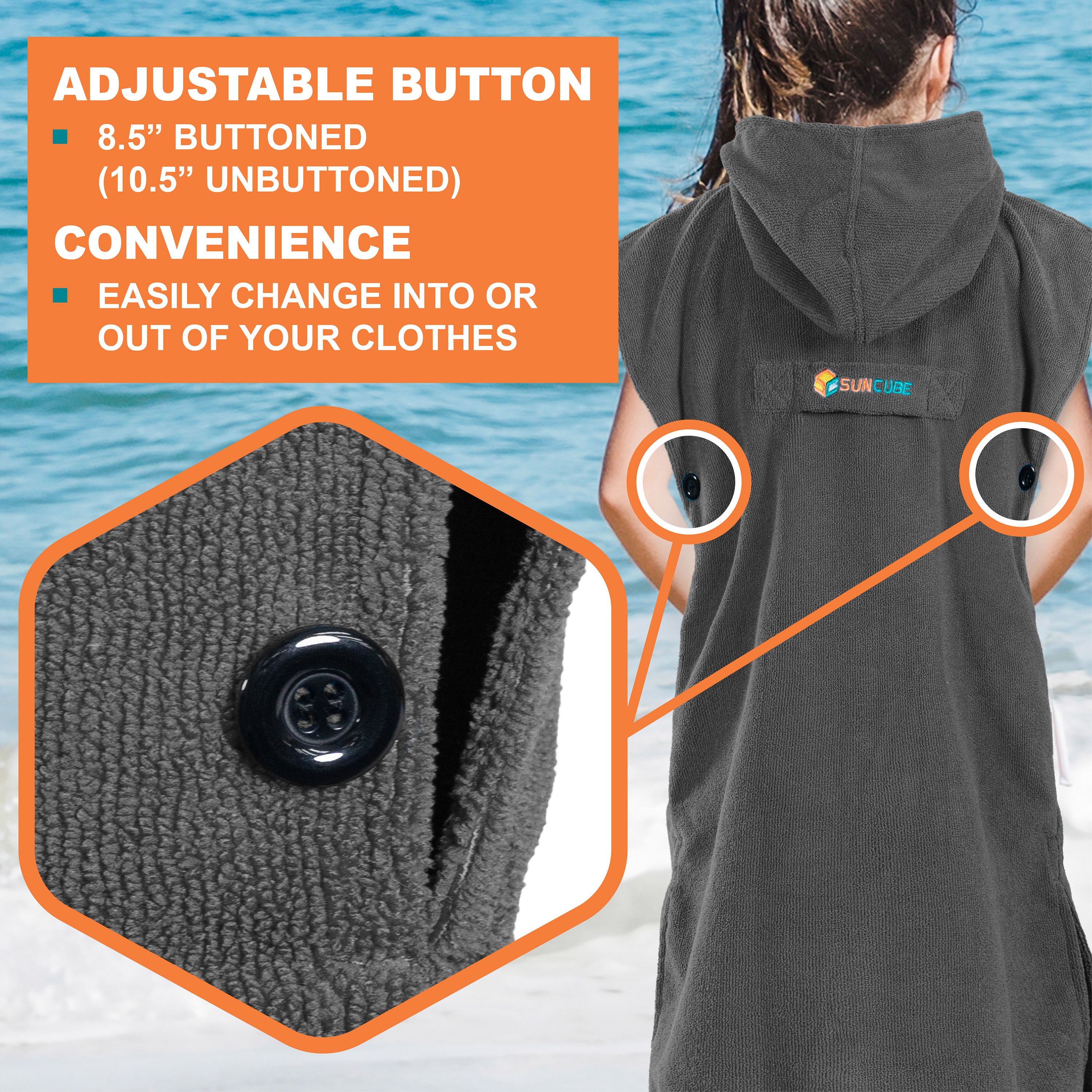 Surf Poncho Changing Robe with Hood - Kids / Teen