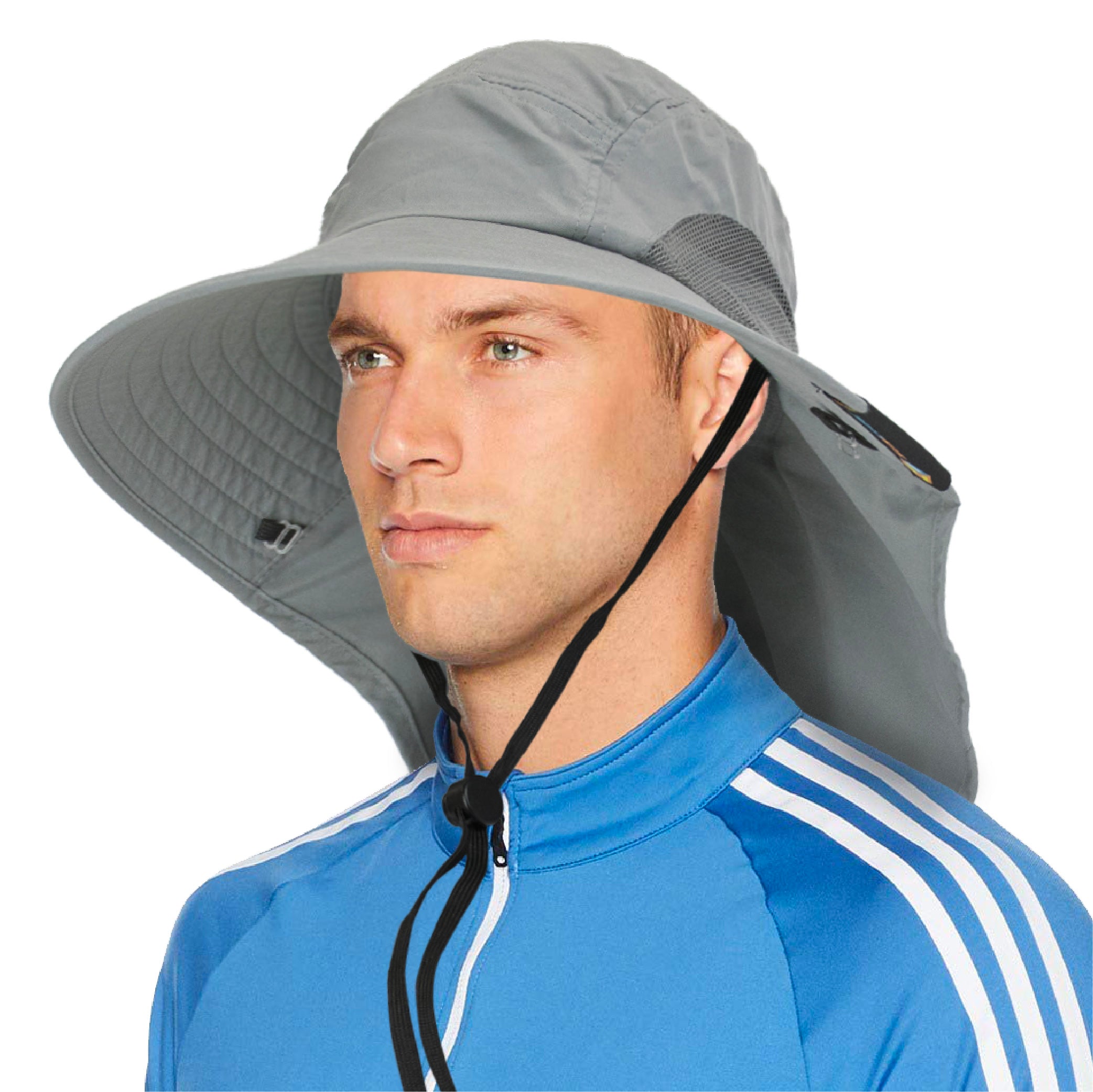 Unisex Wide Brim Sun Hat with Neck Cover