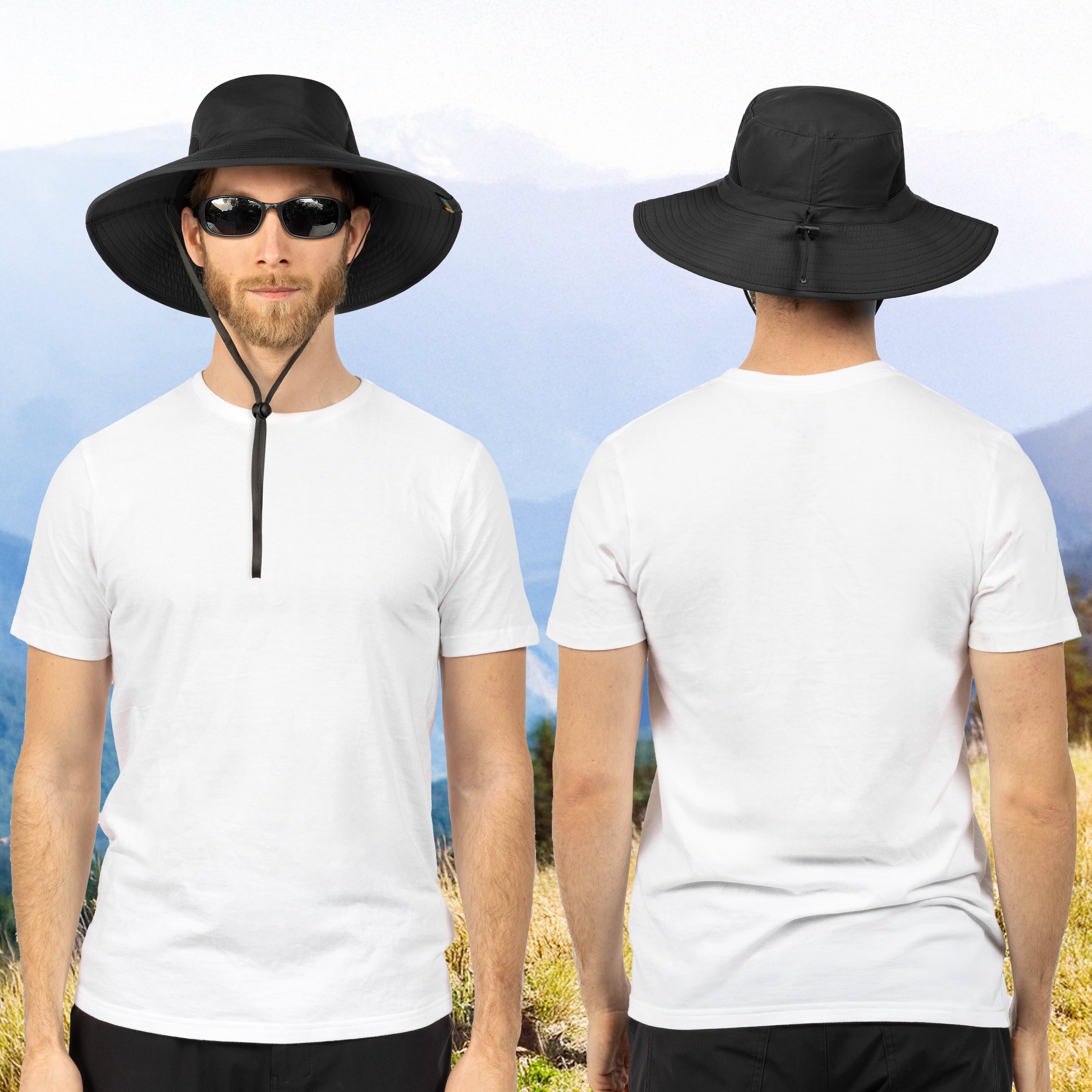 Unisex Wide Brim Sun Hat with Side Vent