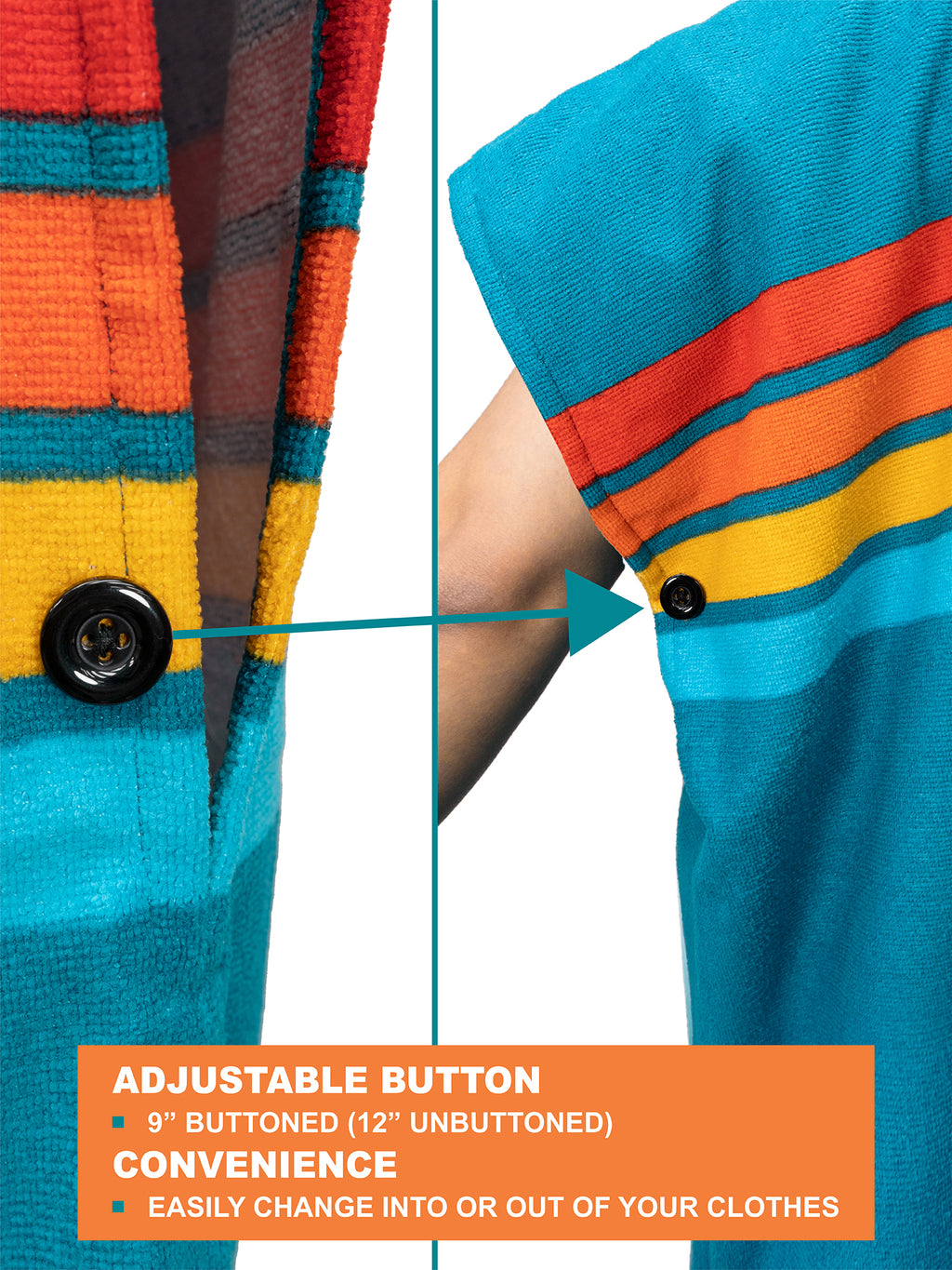Surf Poncho Changing Robe with Hood - Adults