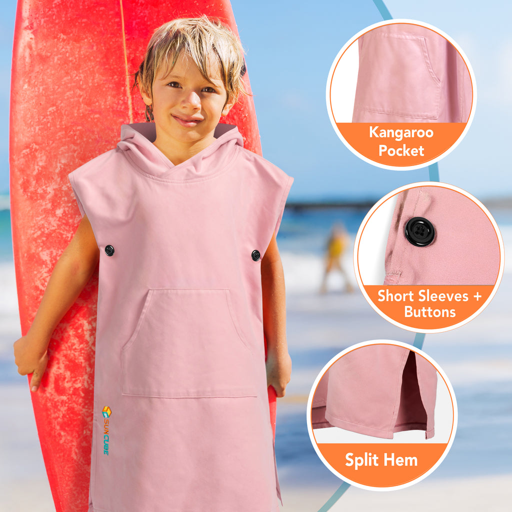 Surf Poncho Changing Robe with Hood, Microfiber - Kids / Teen