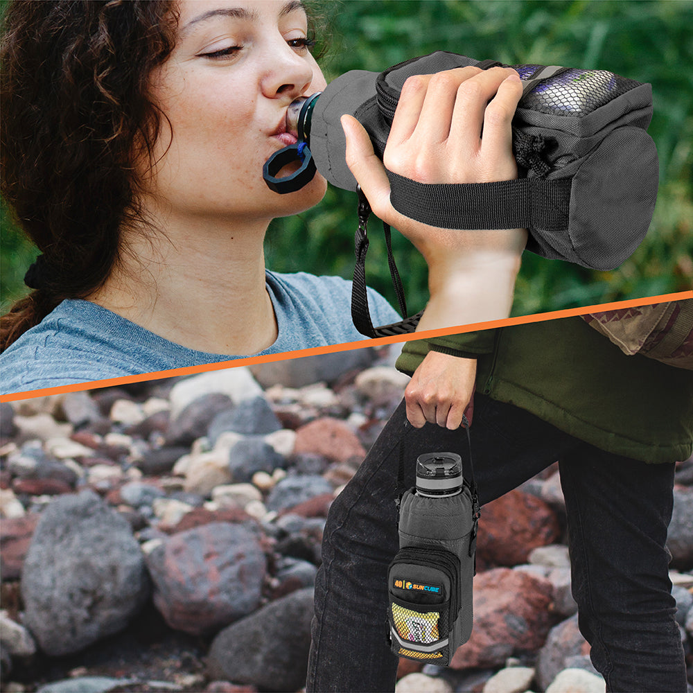 Insulated Water Bottle Carrier with Strap