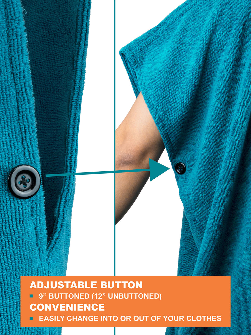 Surf Poncho Changing Robe with Hood - Adults