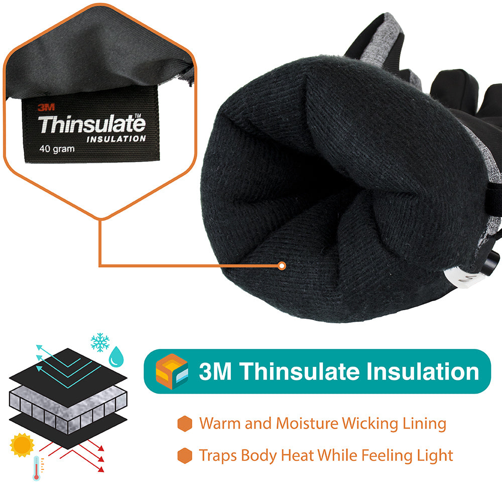 Premium 3M Thinsulate Unisex Waterproof Snow Gloves