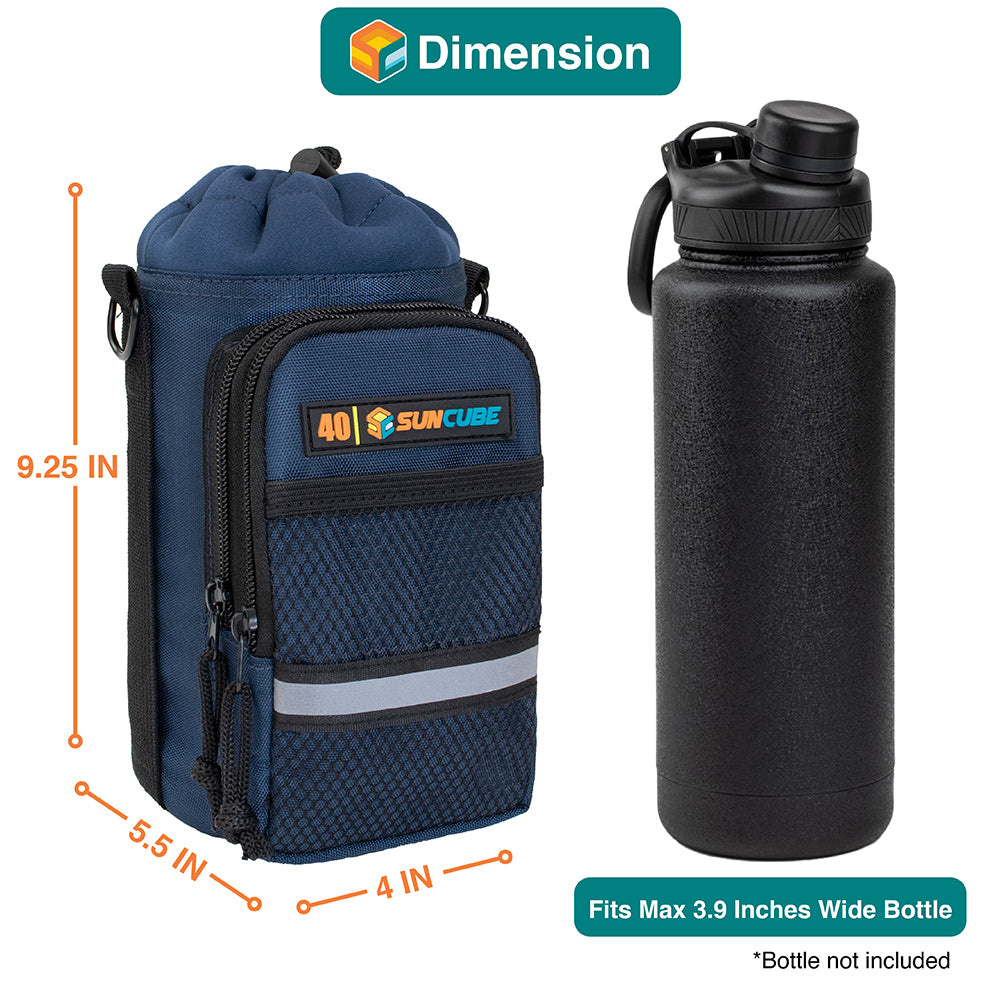 Insulated Water Bottle Carrier with Strap