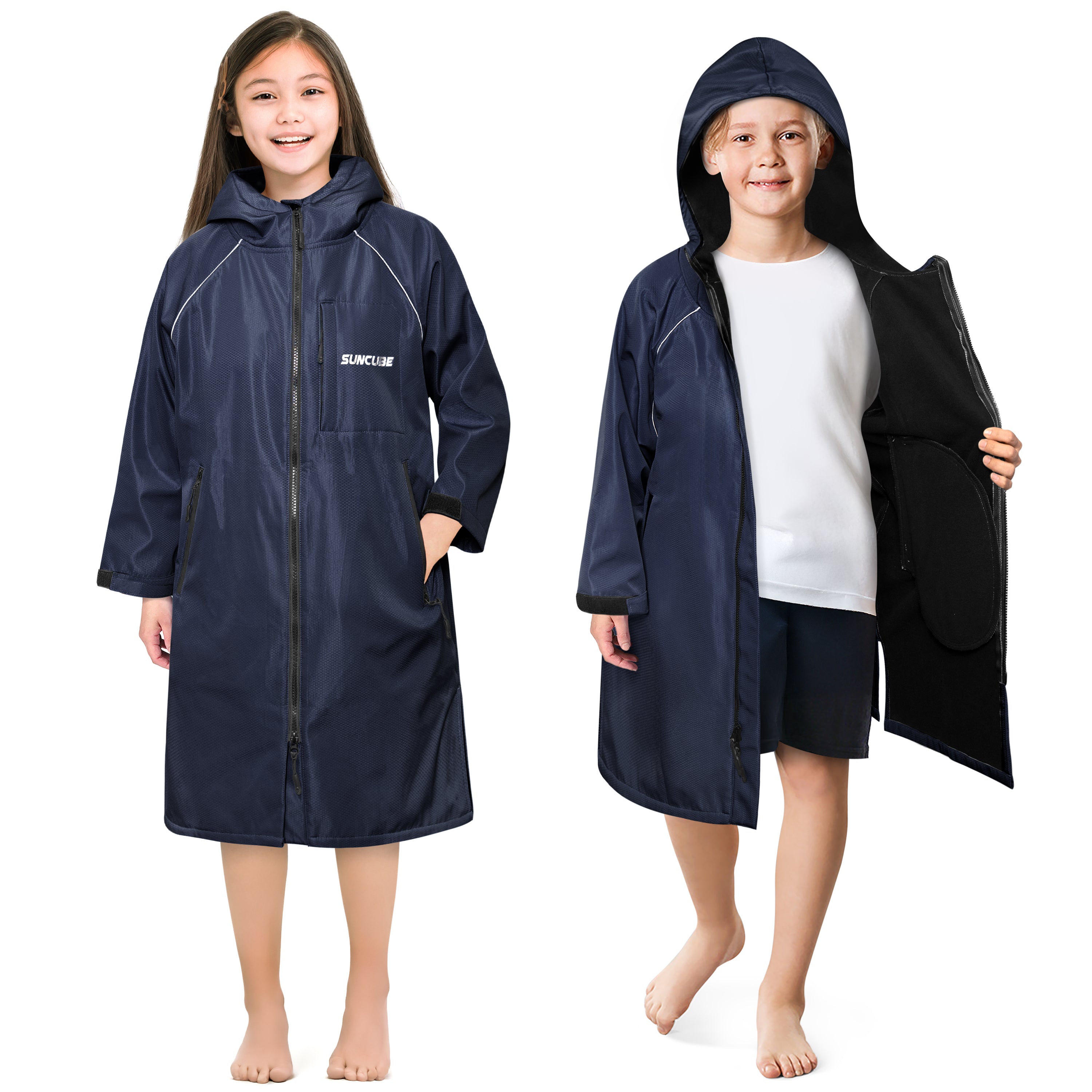 Unisex Hooded Swim Parka - Fleece, Kids / Teen