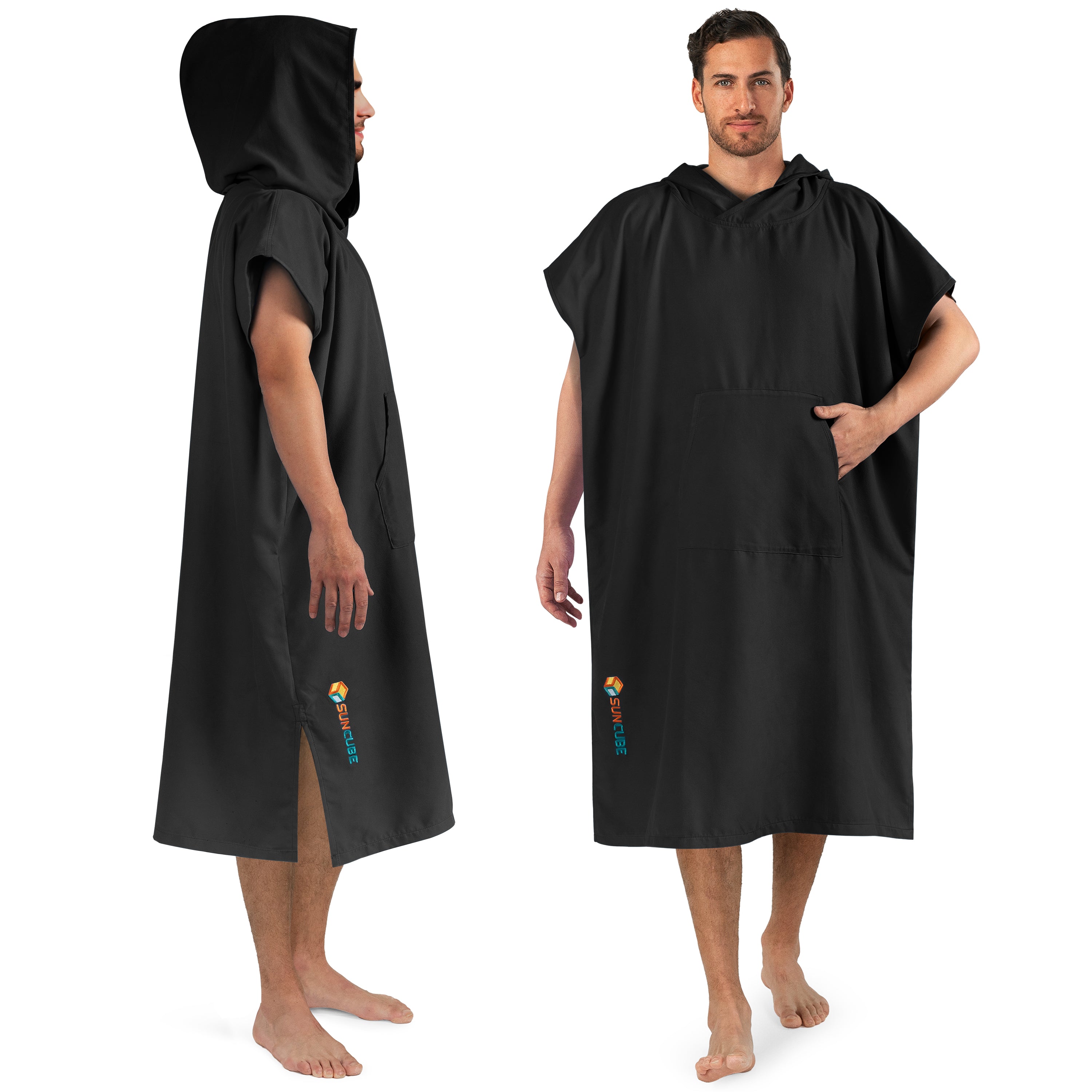 Surf Poncho Changing Robe with Hood, Microfiber - Adults