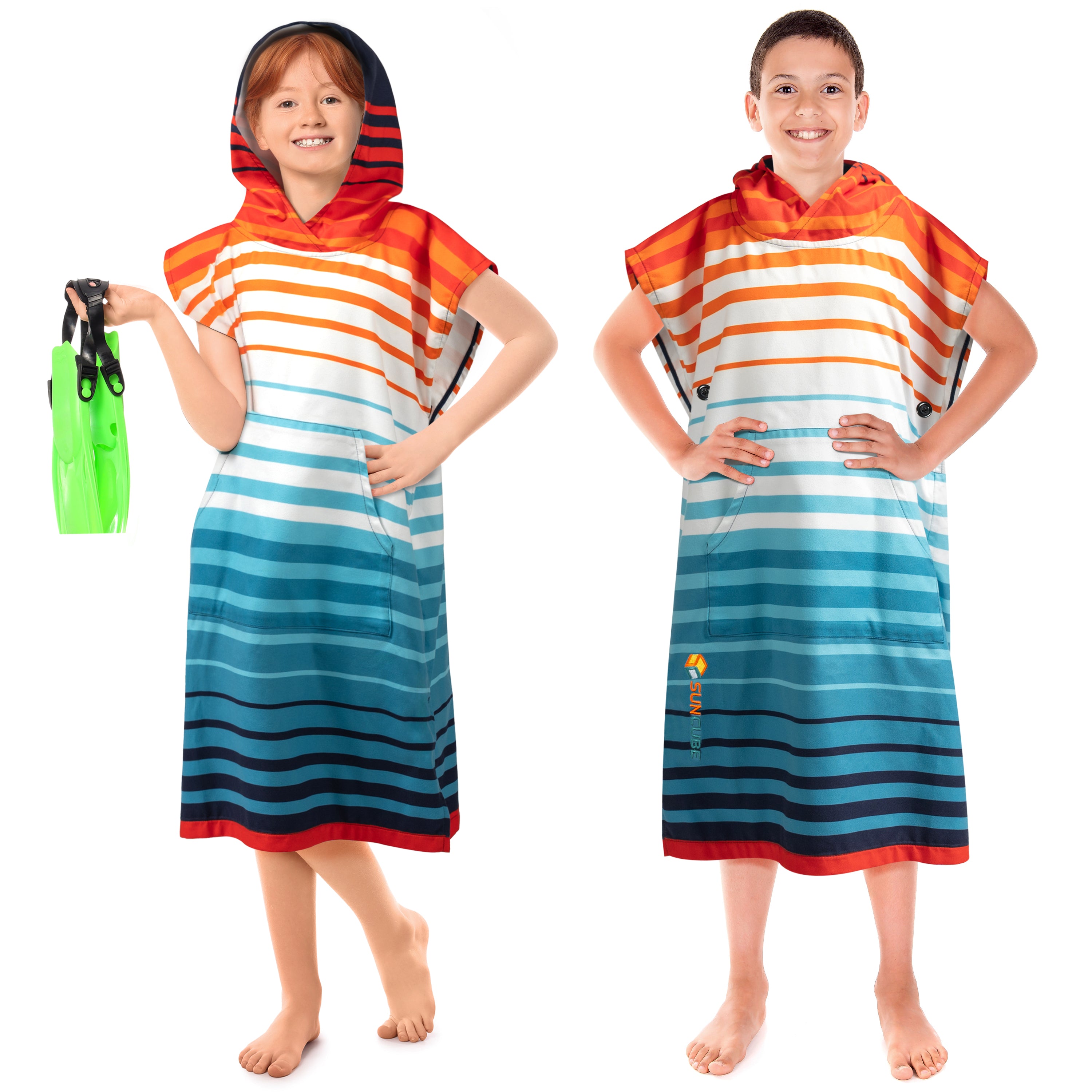 Surf Poncho Changing Robe with Hood, Microfiber - Kids / Teen