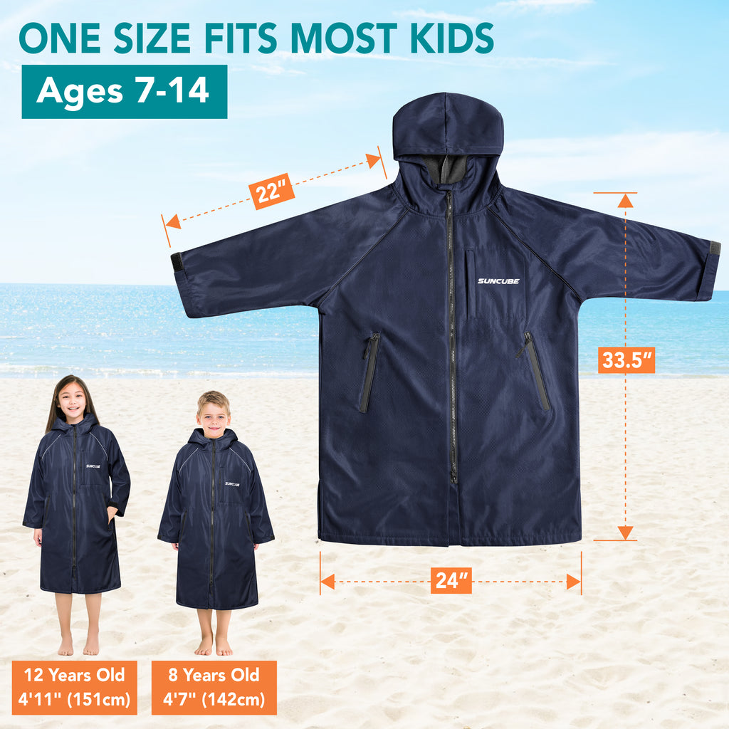 Unisex Hooded Swim Parka - Fleece, Kids / Teen