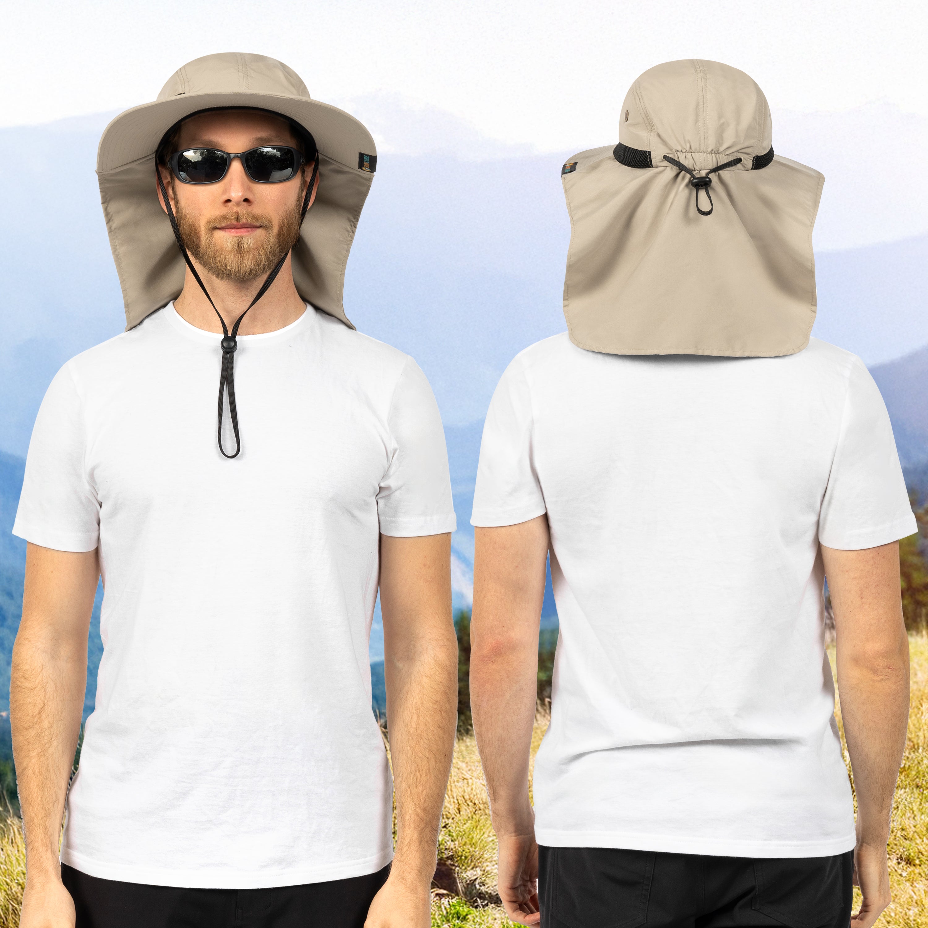 Unisex Sun Hat with Neck Flap Cover