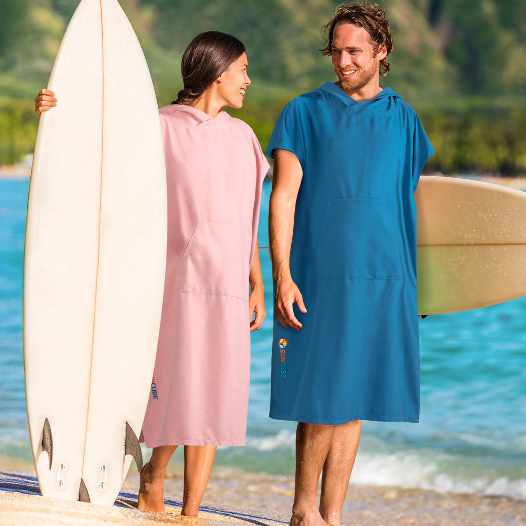 Surf Poncho Changing Robe with Hood, Microfiber - Adults