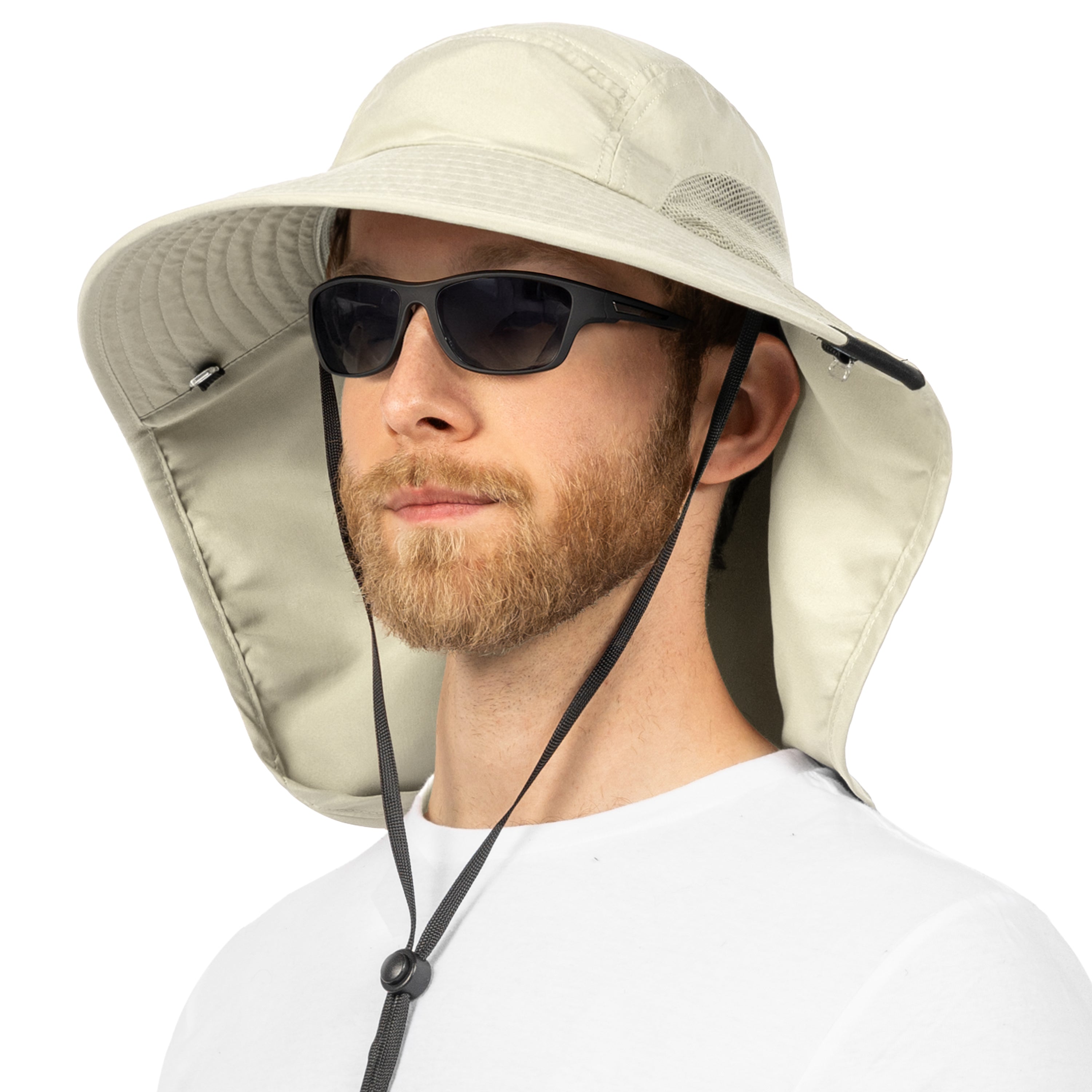 Unisex Wide Brim Sun Hat with Neck Cover