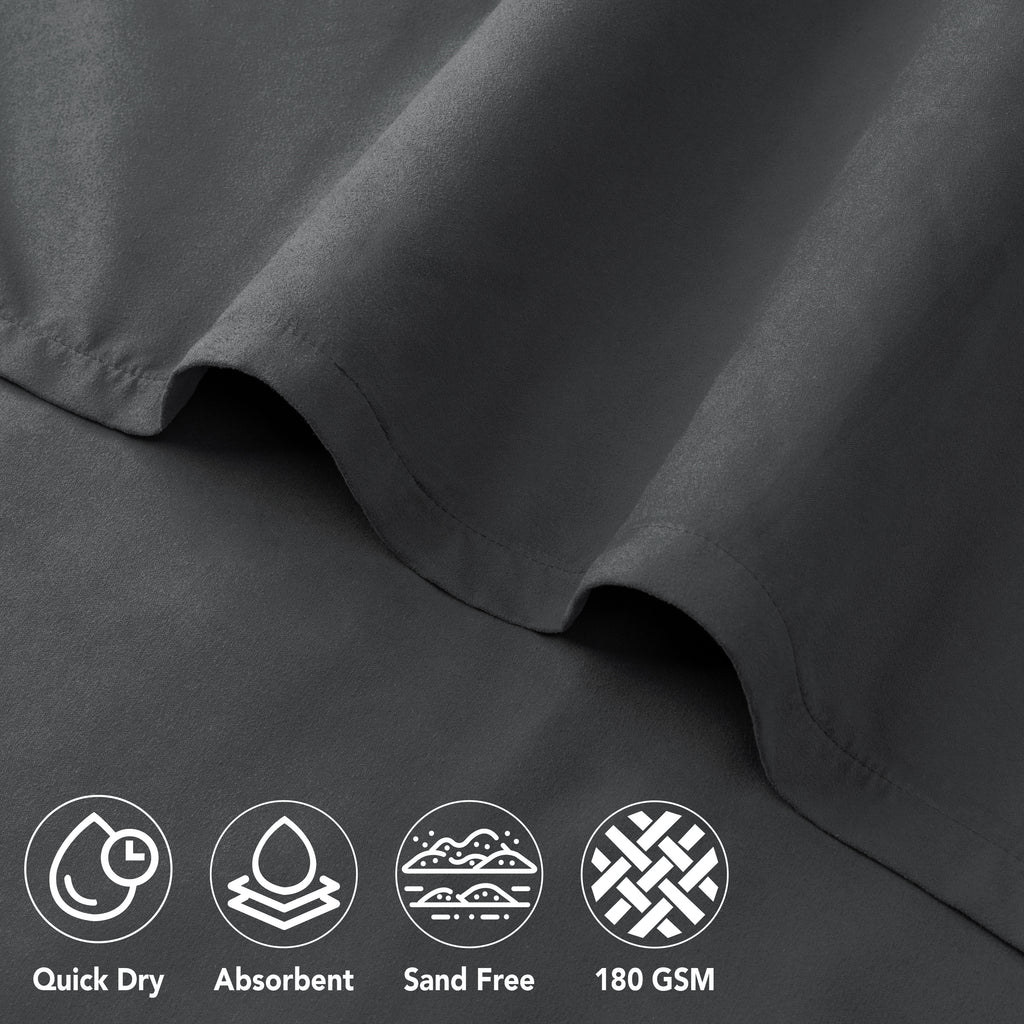 Surf Poncho Changing Robe with Hood, Microfiber - Adults