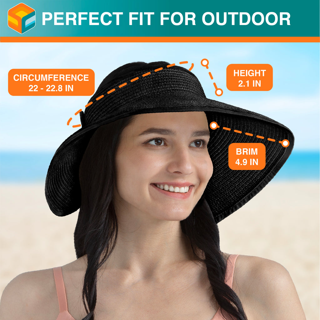 Women Wide Brim Sun Visor Hat