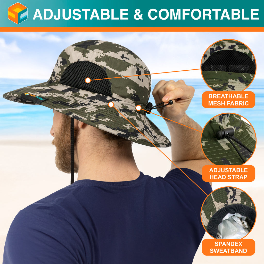 Unisex Wide Brim Sun Hat with Side Vent