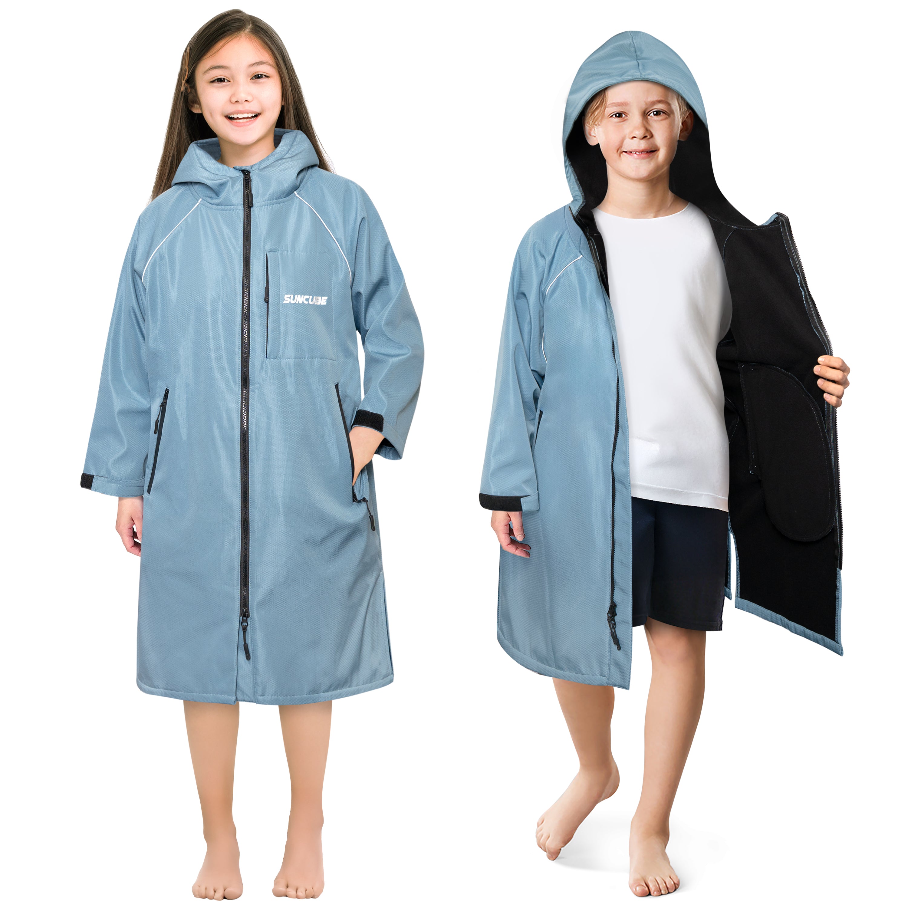 Unisex Hooded Swim Parka - Fleece, Kids / Teen