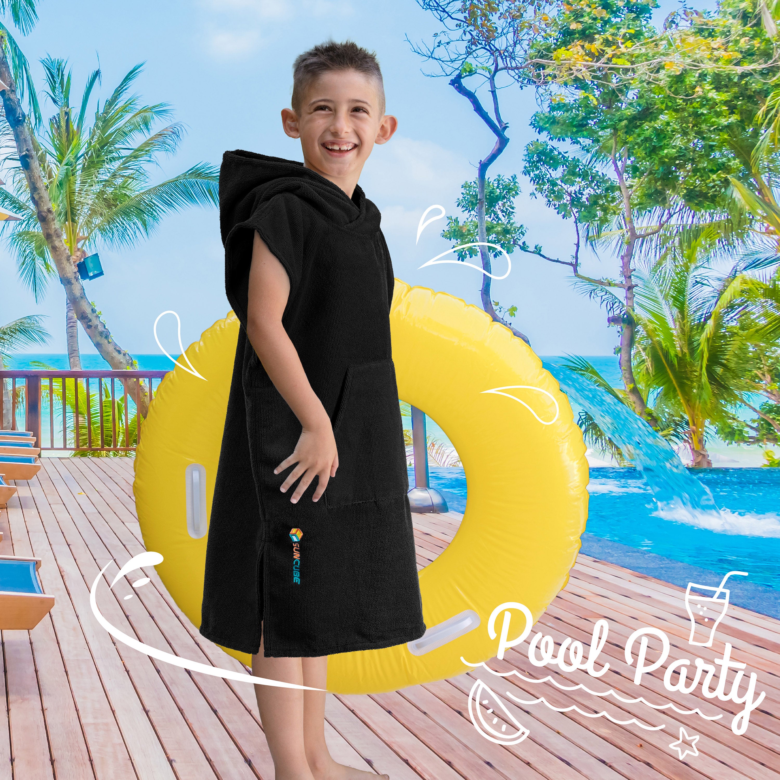 Surf Poncho Changing Robe with Hood - Kids / Teen