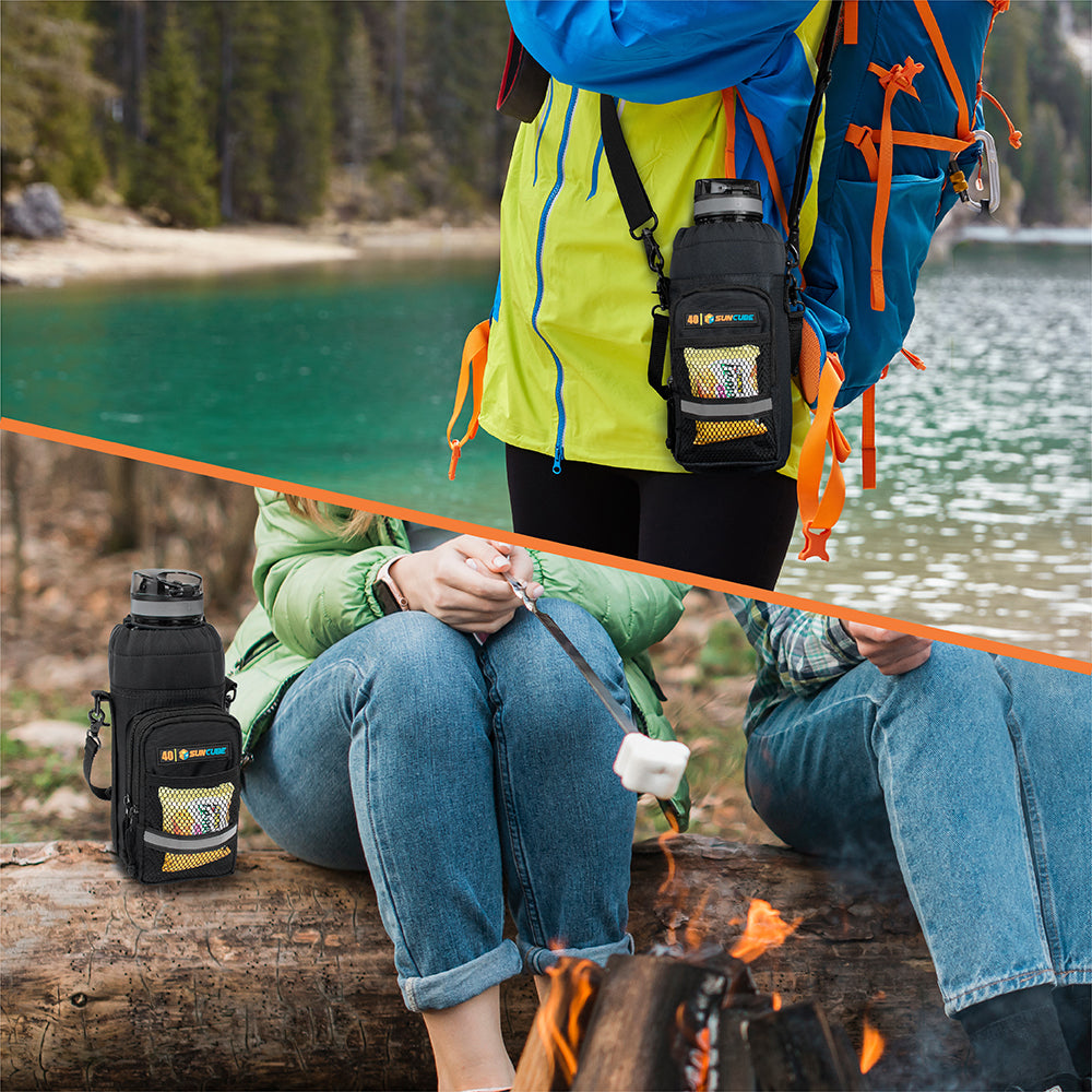 Insulated Water Bottle Carrier with Strap