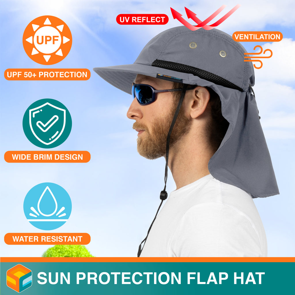 Unisex Sun Hat with Neck Flap Cover