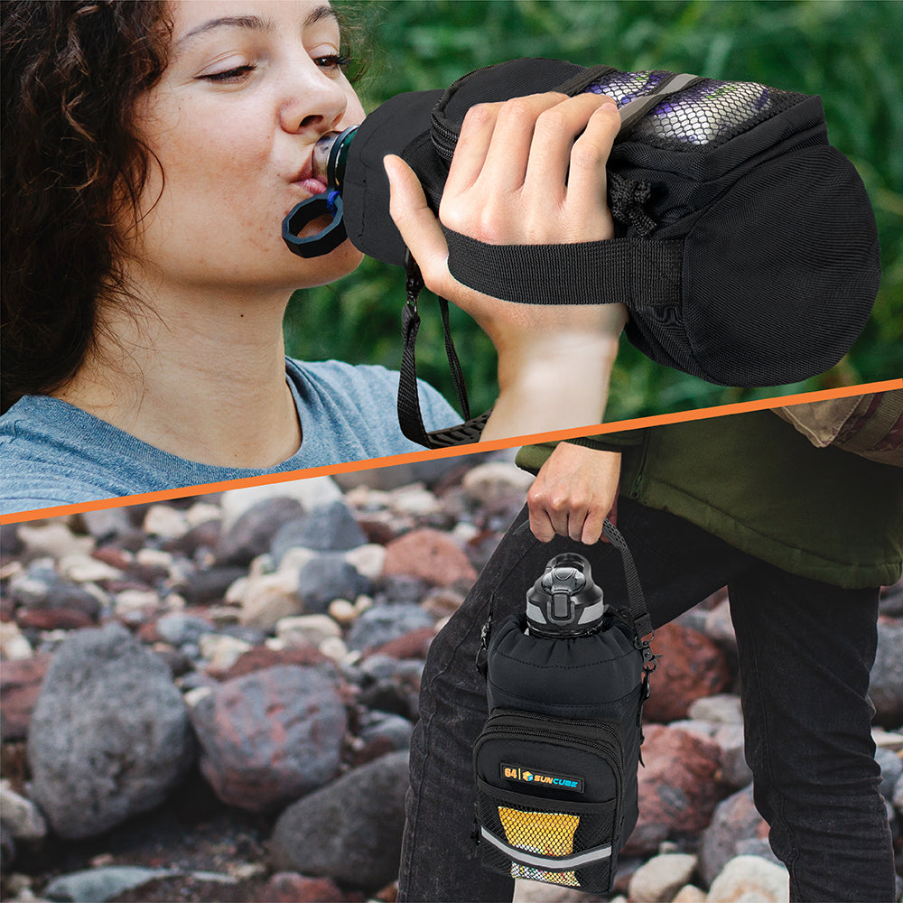 Insulated Water Bottle Carrier with Strap