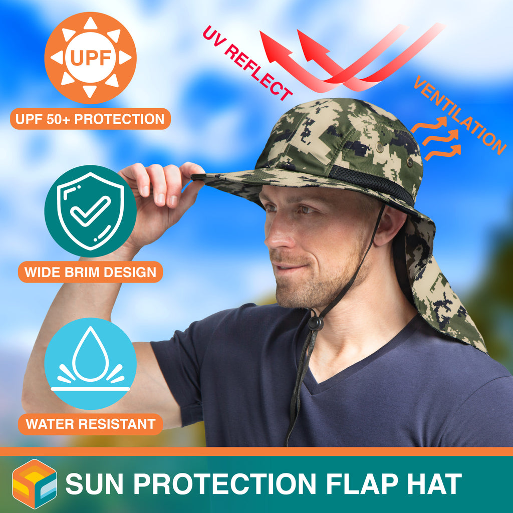 Unisex Sun Hat with Neck Flap Cover