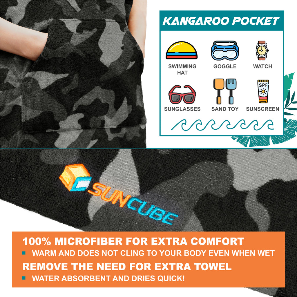 Surf Poncho Changing Robe with Hood - Kids / Teen