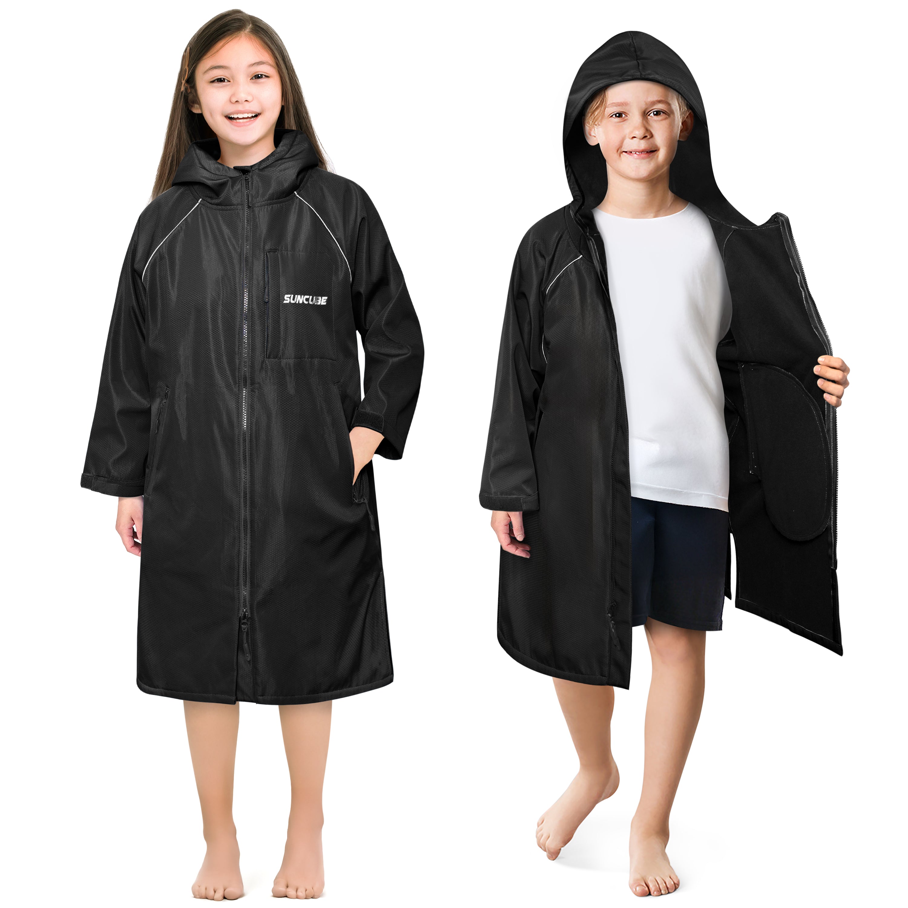 Unisex Hooded Swim Parka - Fleece, Kids / Teen