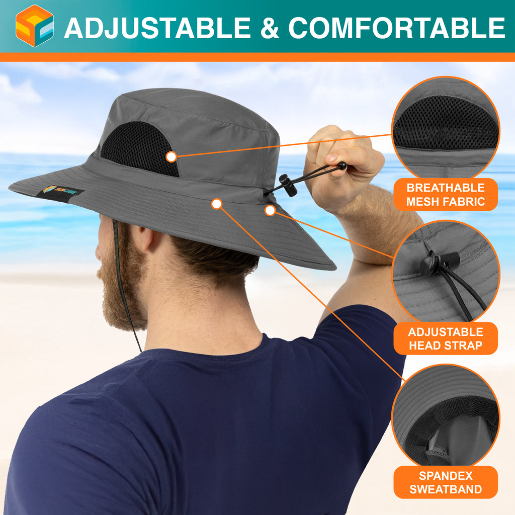 Unisex Wide Brim Sun Hat with Side Vent