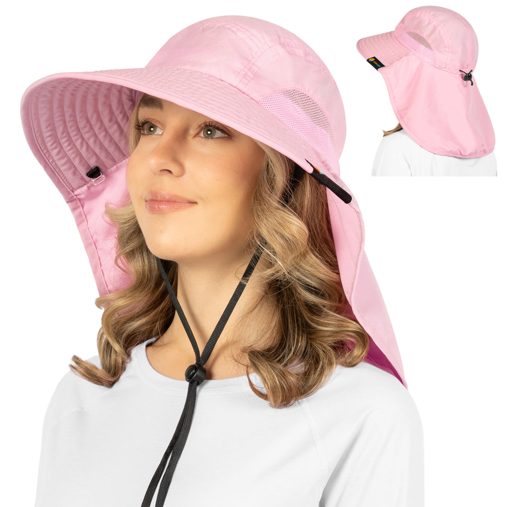 Unisex Wide Brim Sun Hat with Neck Cover