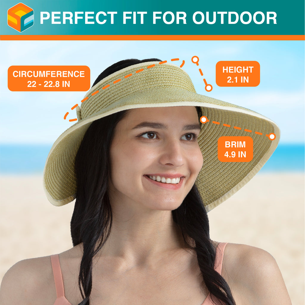 Women Wide Brim Sun Visor Hat