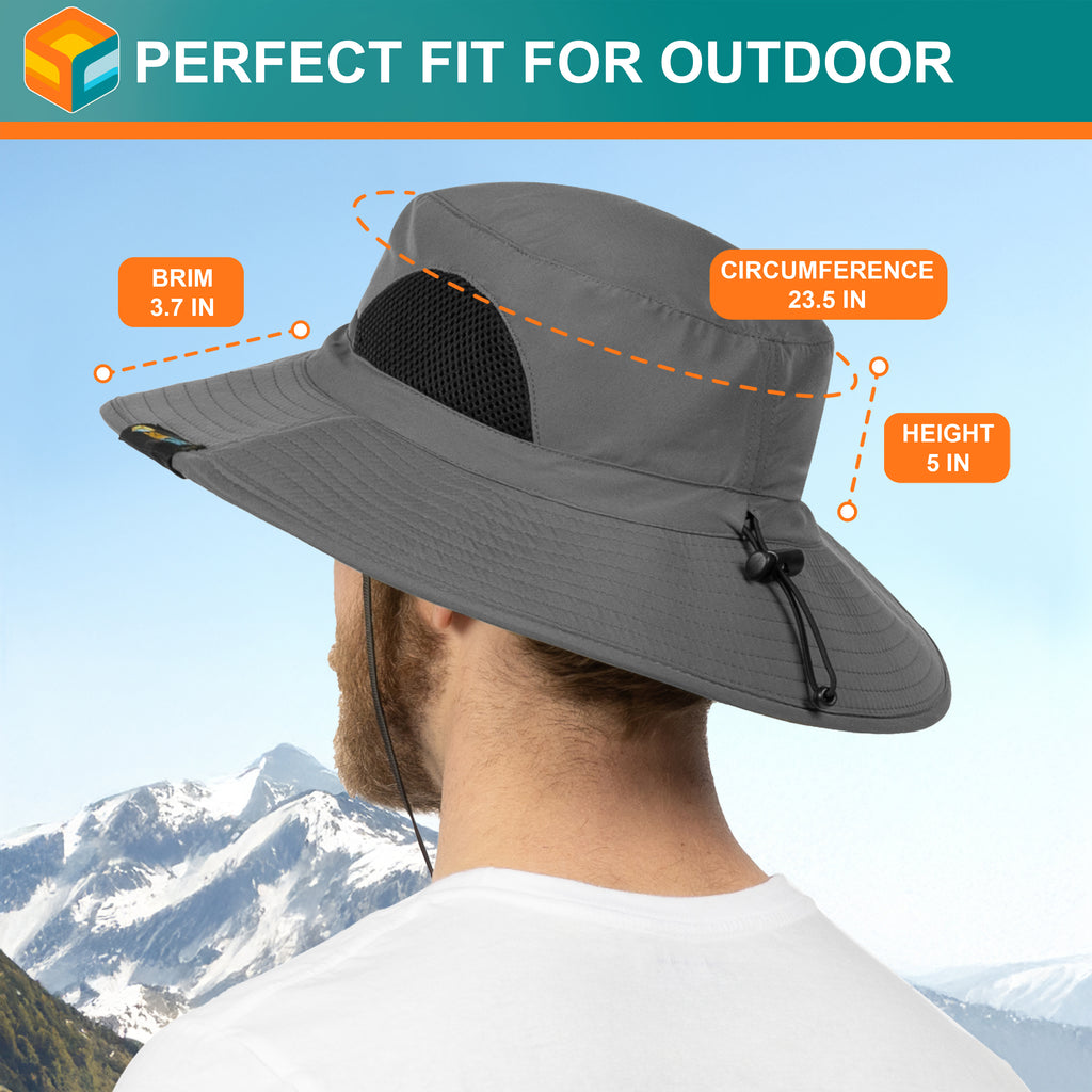 Unisex Wide Brim Sun Hat with Side Vent