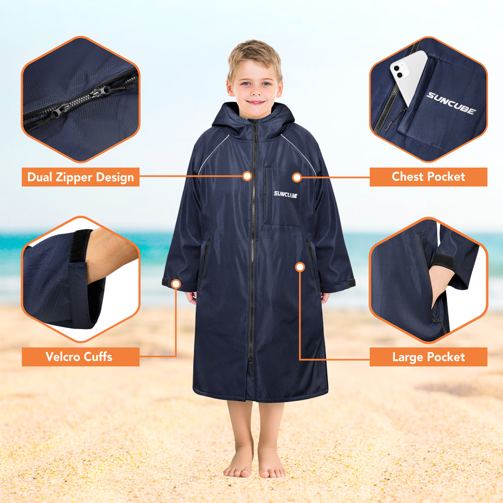 Unisex Hooded Swim Parka - Fleece, Kids / Teen