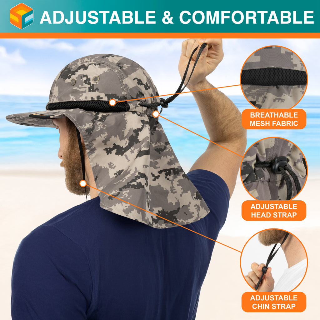 Unisex Sun Hat with Neck Flap Cover
