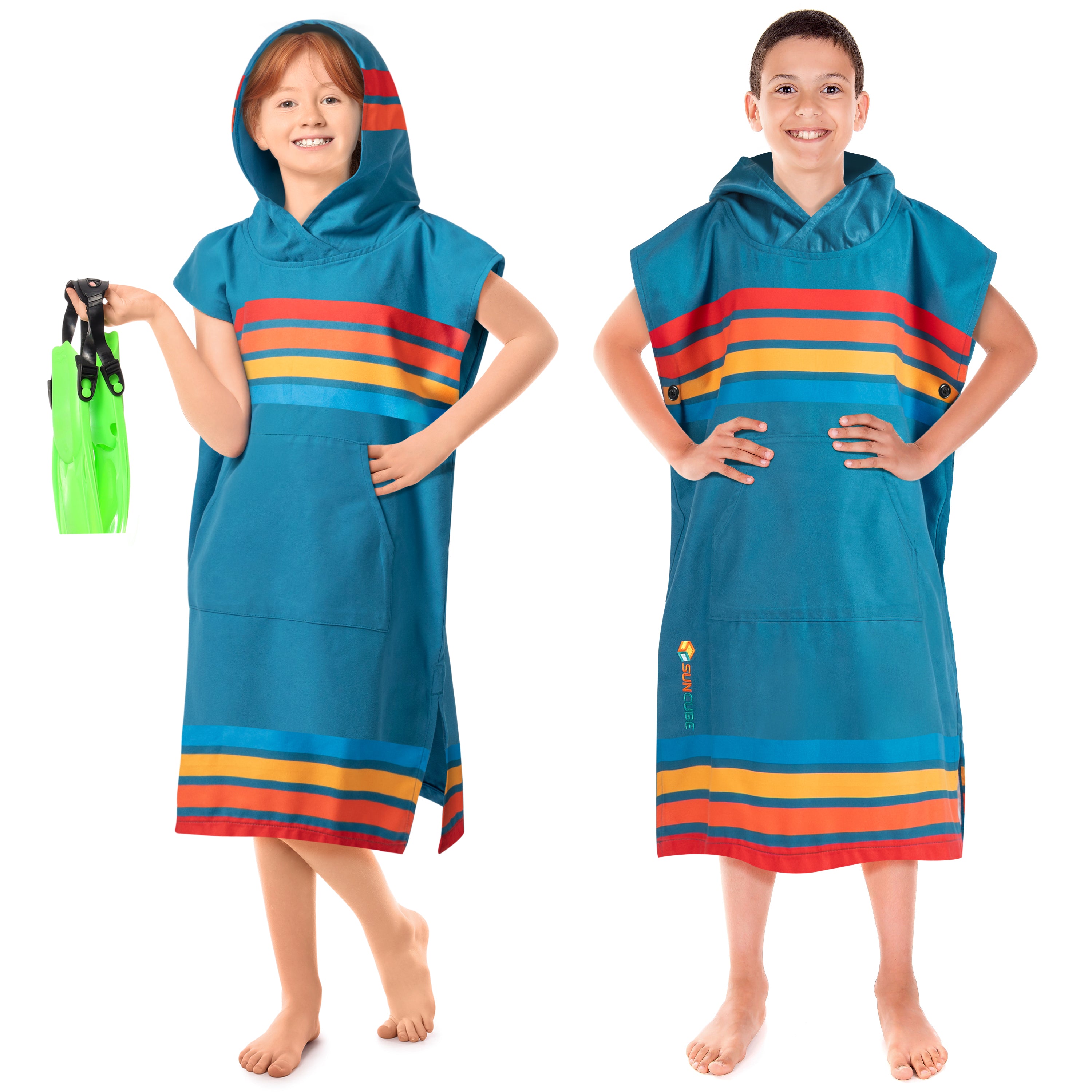 Surf Poncho Changing Robe with Hood, Microfiber - Kids / Teen