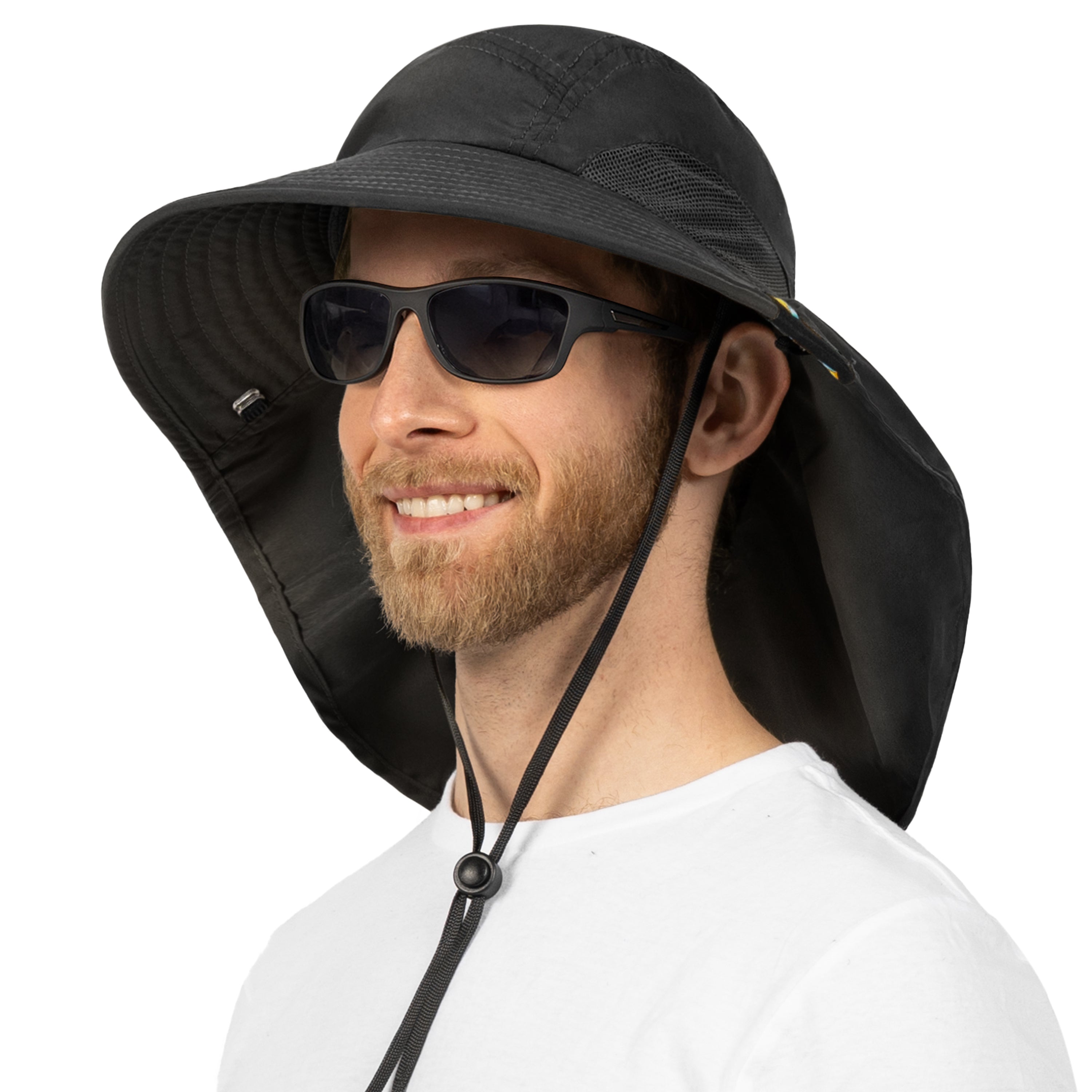 Unisex Wide Brim Sun Hat with Neck Cover