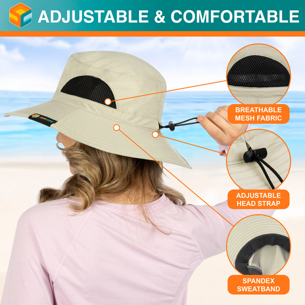 Unisex Wide Brim Sun Hat with Side Vent