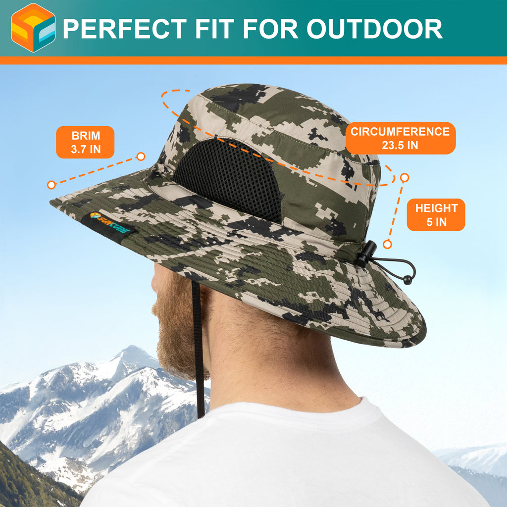 Unisex Wide Brim Sun Hat with Side Vent