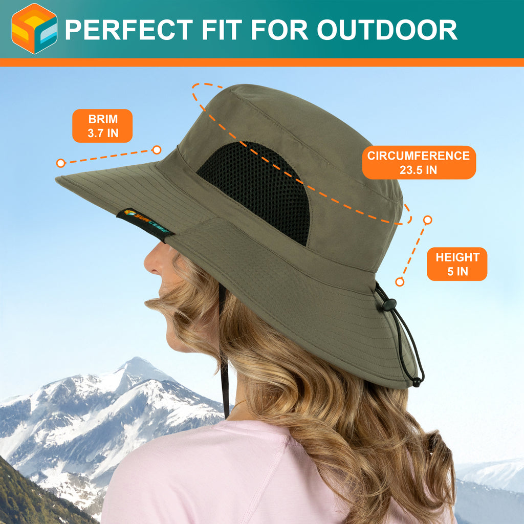 Unisex Wide Brim Sun Hat with Side Vent