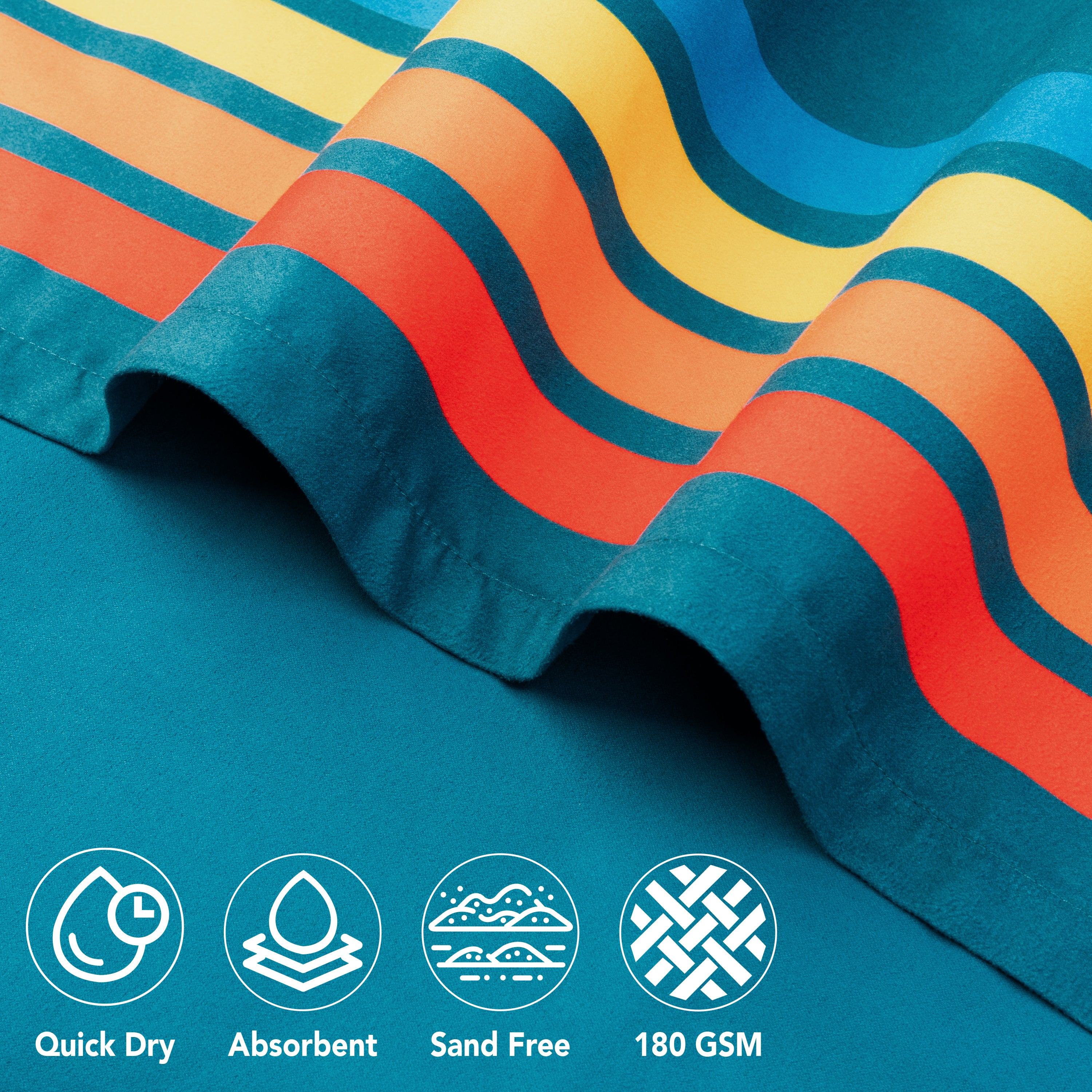 Surf Poncho Changing Robe with Hood, Microfiber - Adults