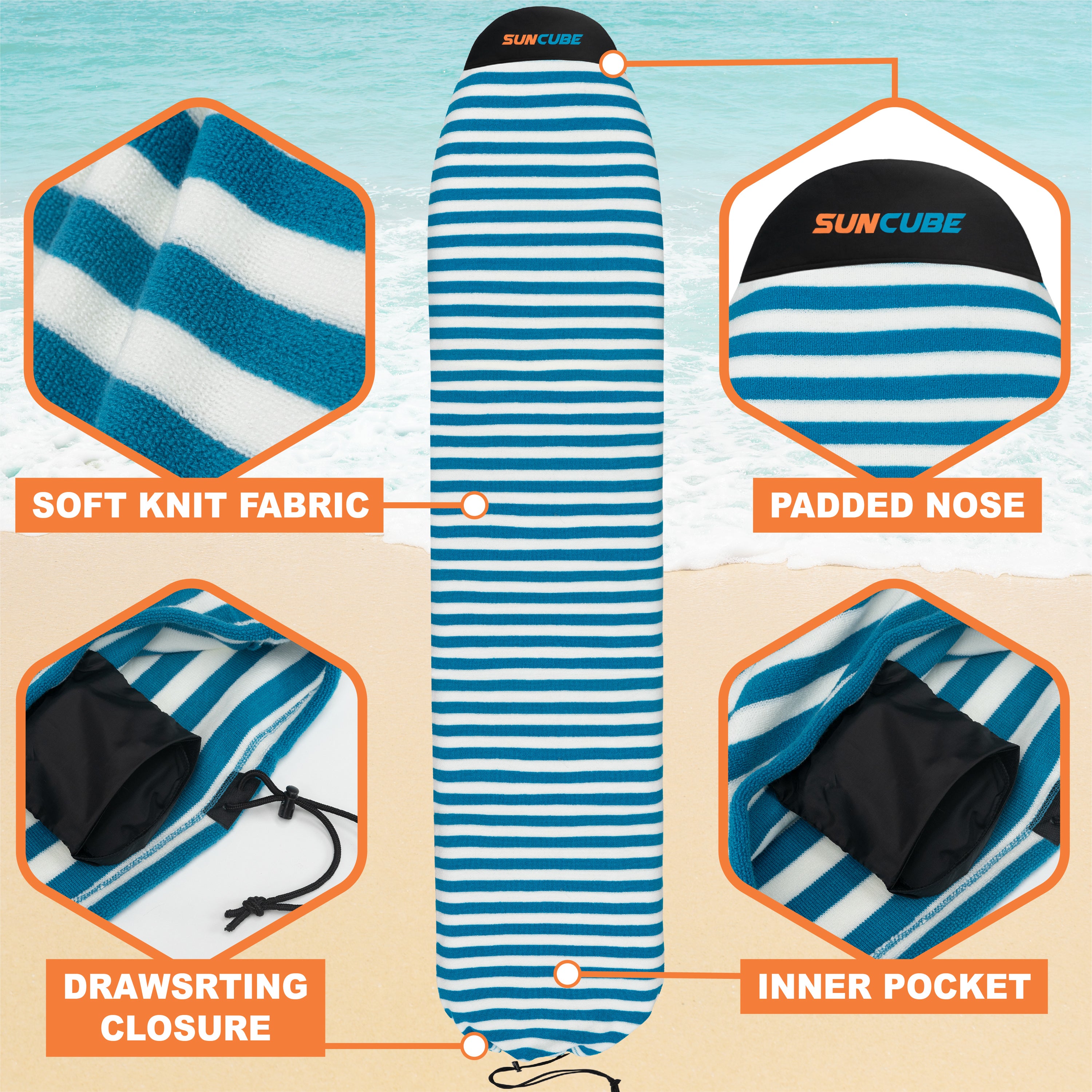 Surfboard Sock Cover Bag - Stretchy Protection