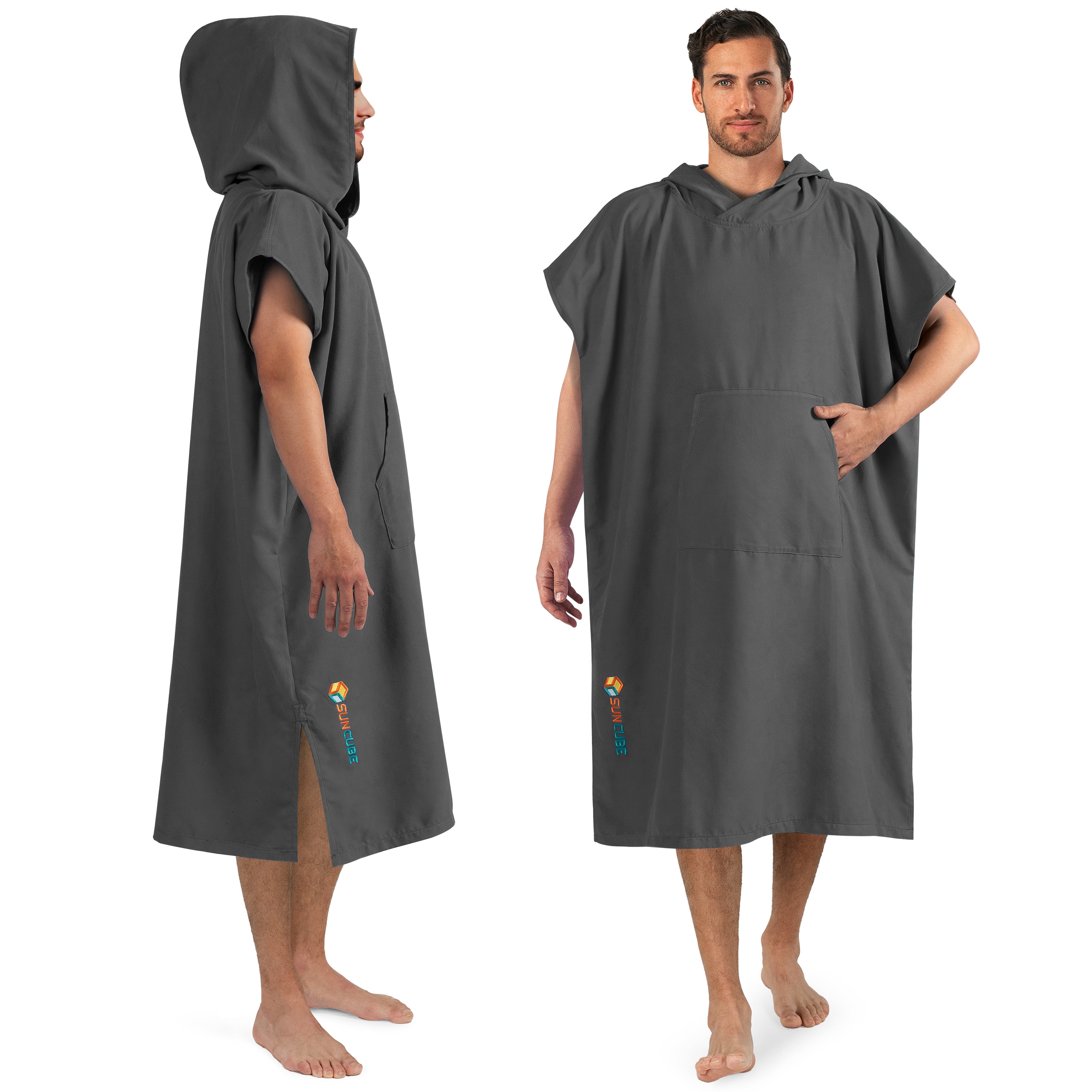 Surf Poncho Changing Robe with Hood, Microfiber - Adults