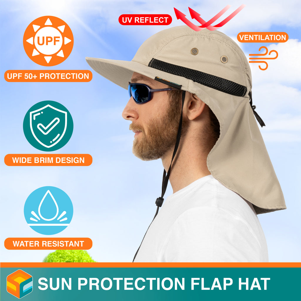 Unisex Sun Hat with Neck Flap Cover