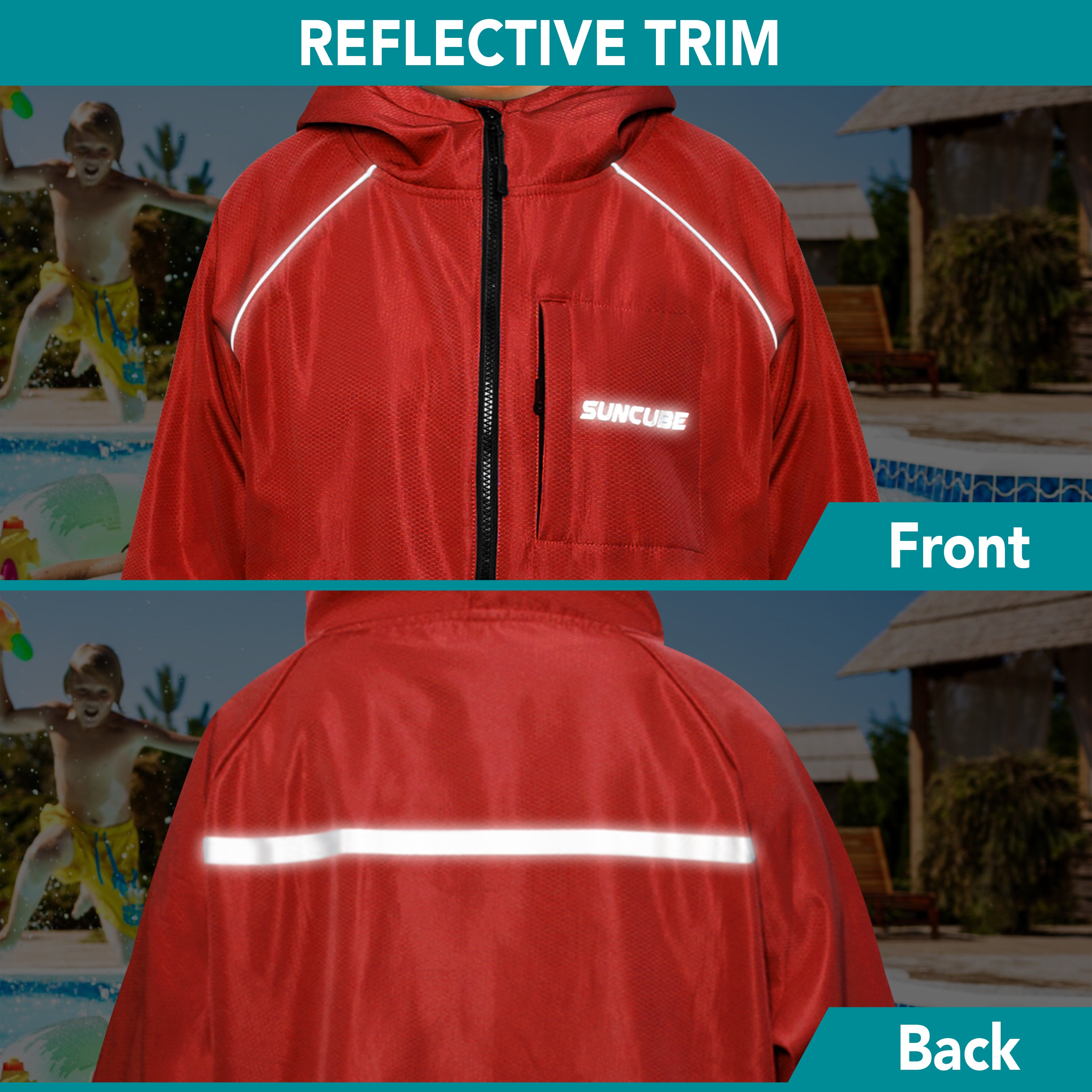Unisex Hooded Swim Parka - Fleece, Adults