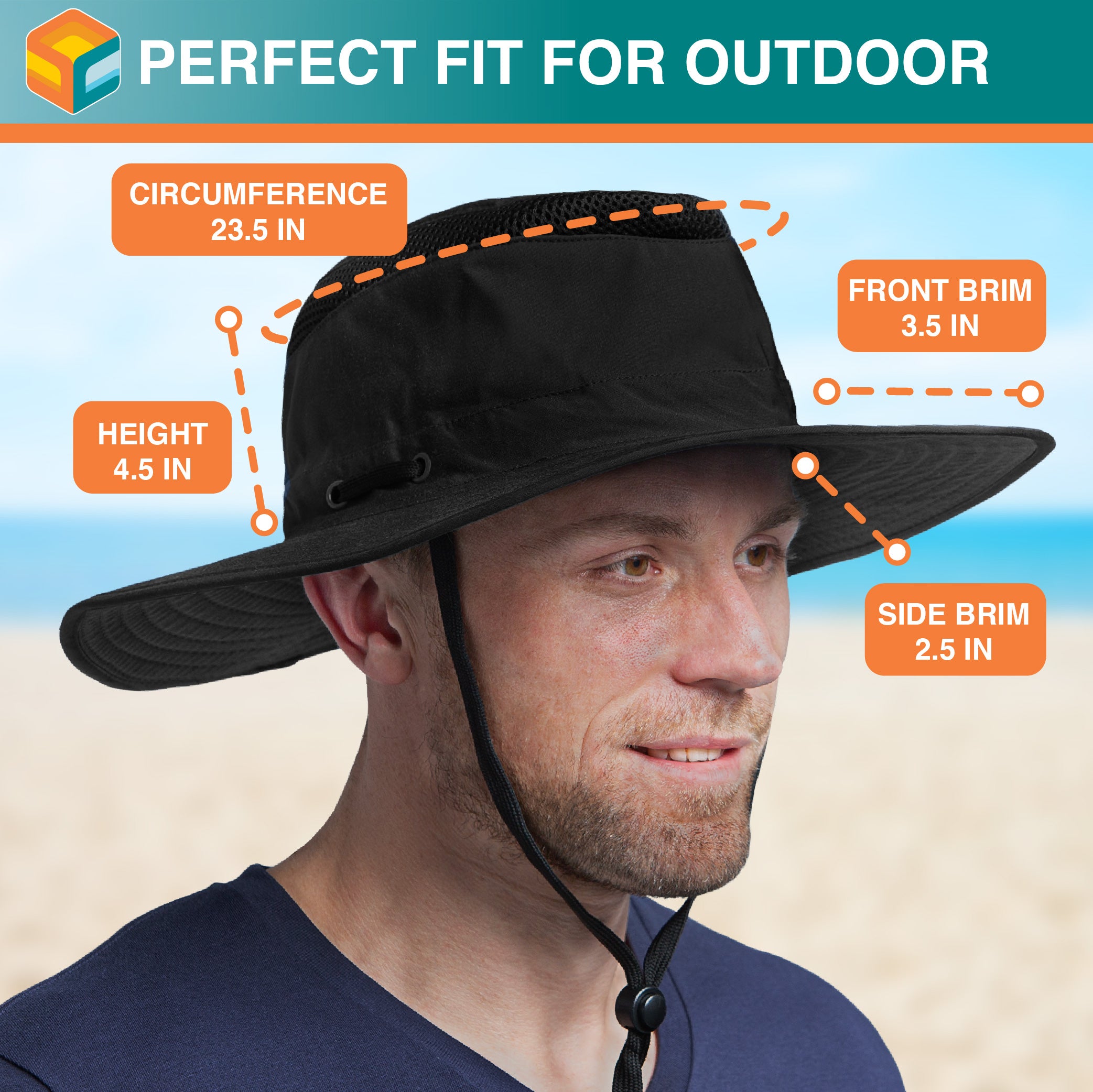 Unisex Wide Brim Safari Sun Hat