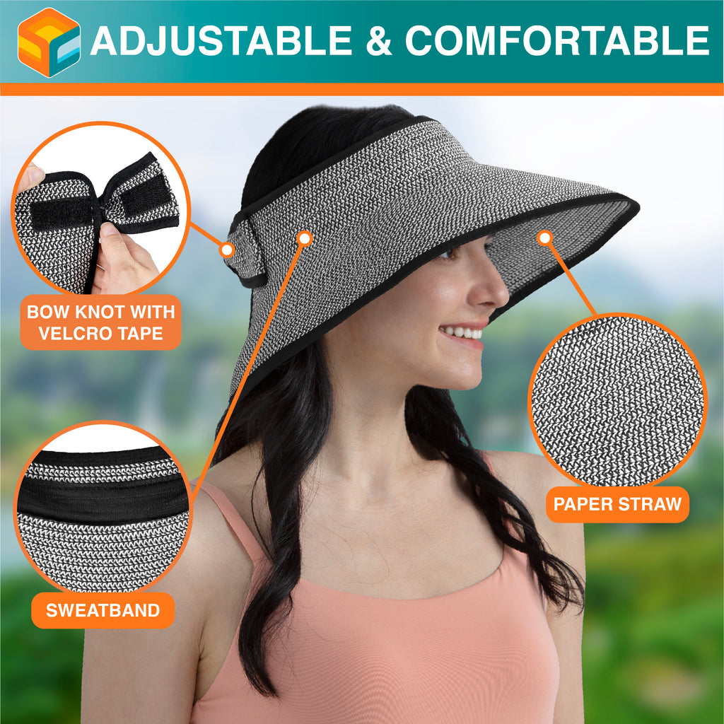 Women Wide Brim Sun Visor Hat