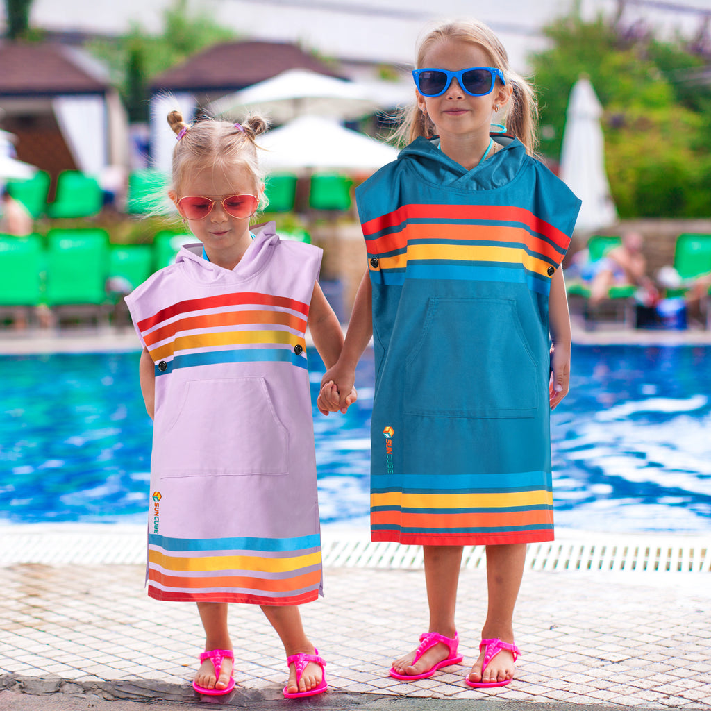 Surf Poncho Changing Robe with Hood, Microfiber - Kids / Teen