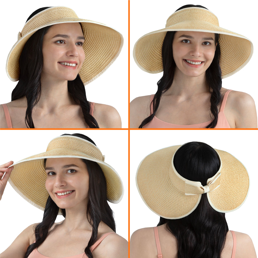 Women Wide Brim Sun Visor Hat