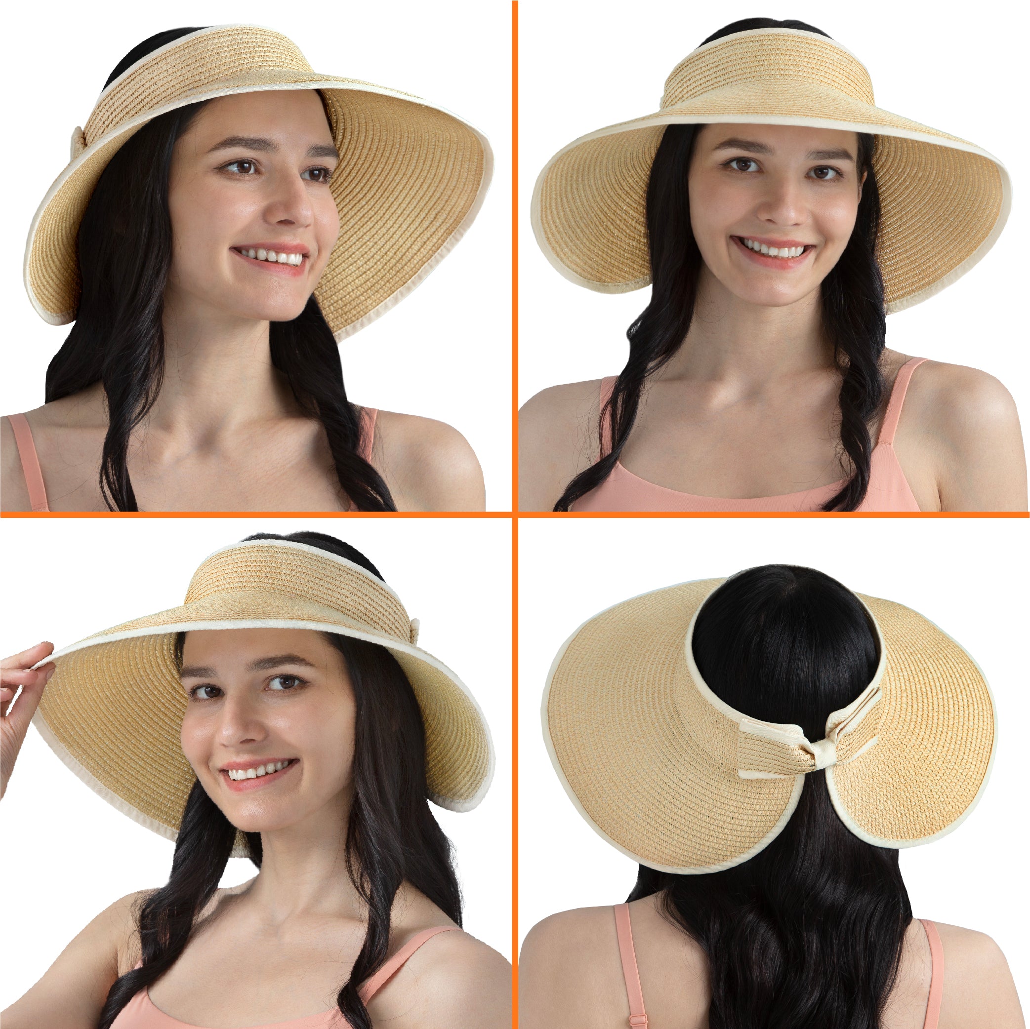 Women Wide Brim Sun Visor Hat