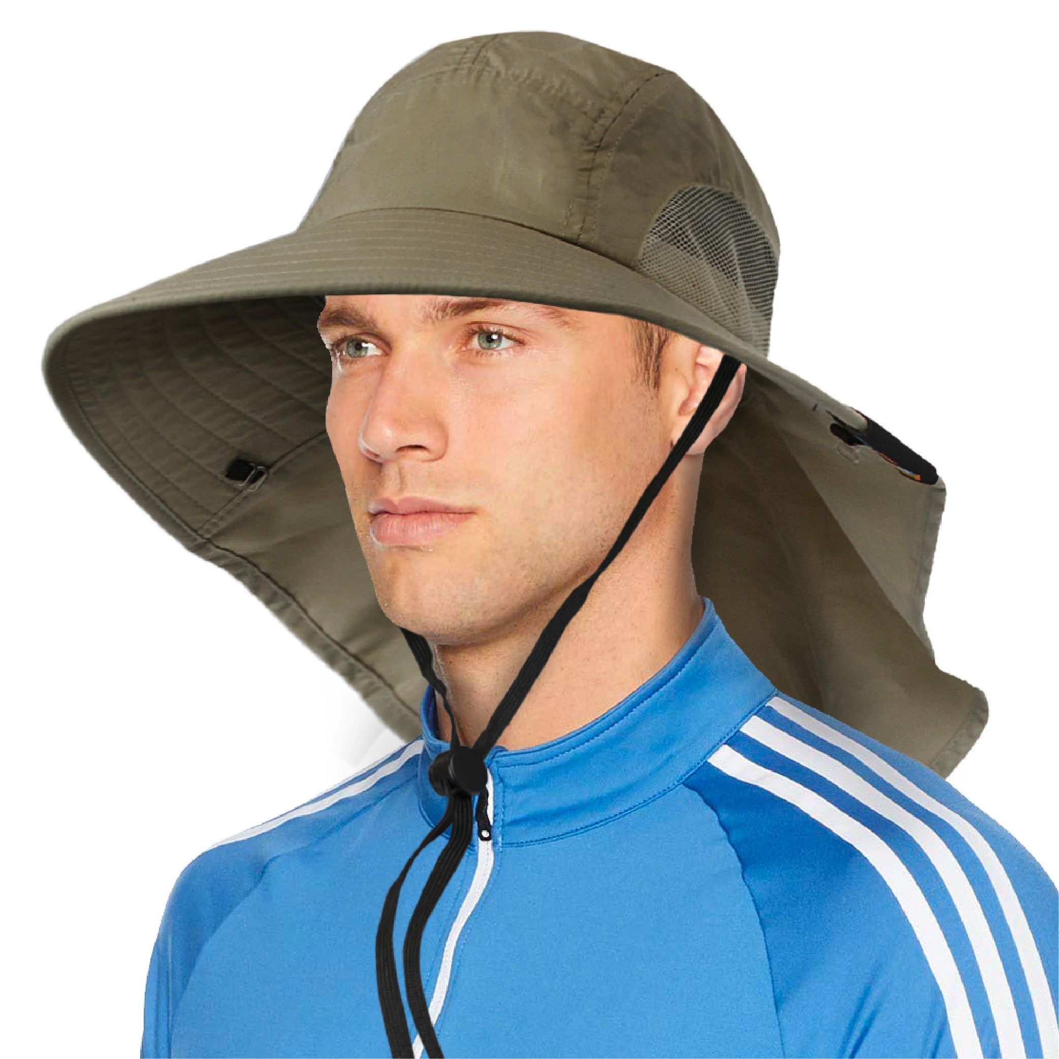 Unisex Wide Brim Sun Hat with Neck Cover